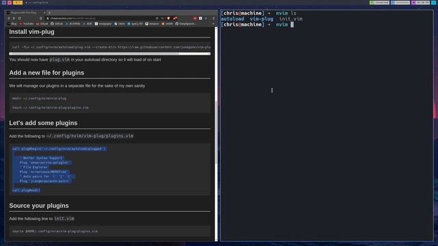 Neovim - Installing Plugins with Vim-Plug смотреть онлайн