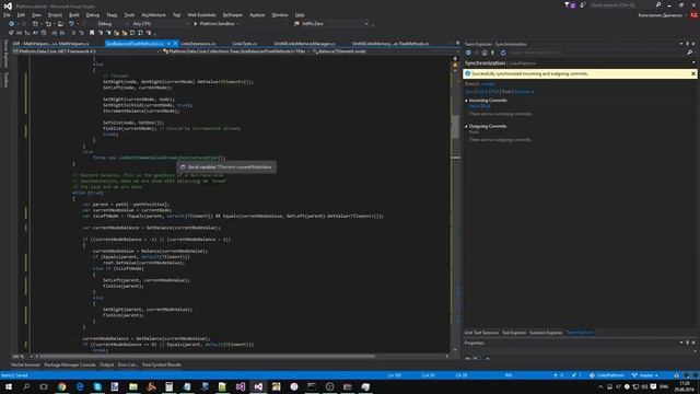 Приведение в порядок кода для алгоритма прошитого SBT-AVL дерева в Платформе Связей смотреть онлайн