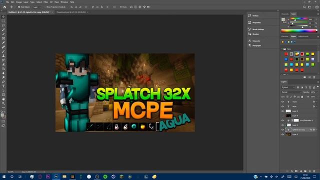 Splatch 32x Thumbnail SPEEDART For MINECRAFT (Texture Pack THUMBNAIL Speedart) [PHOTOSHOP 2020]
