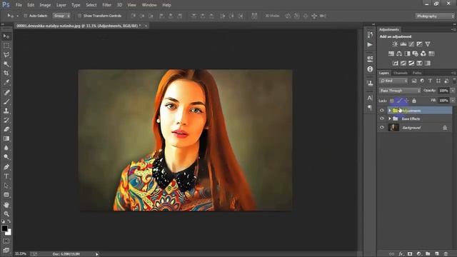 Realistic Digital Oil Painting Photo Editing Effect In Photoshop Tutorial смотреть онлайн