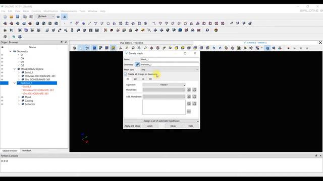 Creating mesh in Salome смотреть онлайн