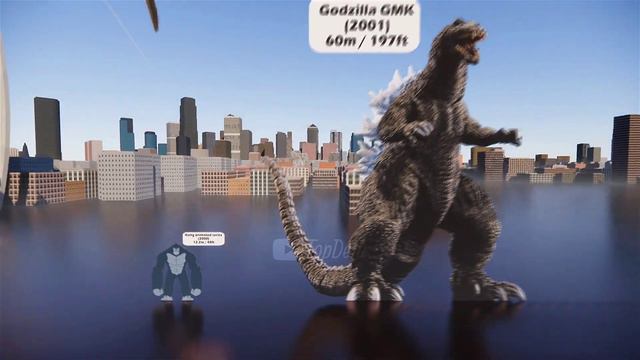 Kong & Godzilla evolution (1933-2024) | size comparison смотреть онлайн