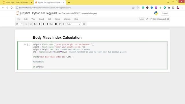 Body Mass Index Calculation Using Python смотреть онлайн