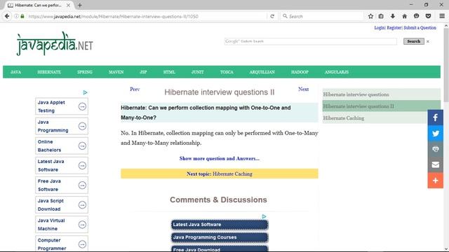 Hibernate: Can we perform collection mapping with One-to-One and Many-to-One?
| javapedia.net смотреть онлайн
