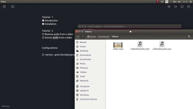 FFMPEG Tutorials - 2 | Remove-Extract audio from a video смотреть онлайн