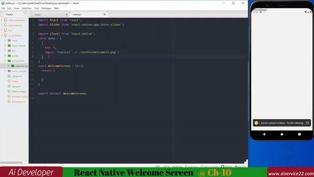 #Ch-10 Welcome Screen React native #reactnative #androidstudio #aideveloper смотреть онлайн