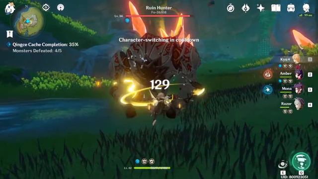 Genshin Impact (PC) - Ruin Hunter Boss Fight (The Chi of Guyun Quest) - Gameplay (World Quest) смотреть онлайн