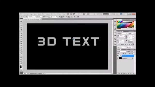 how to make text 3d chrome in photoshop cs5 смотреть онлайн