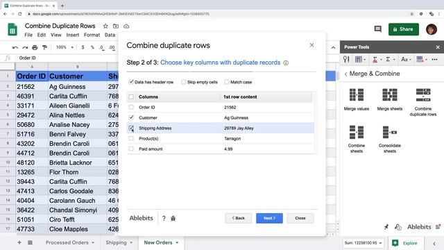 Combine Duplicate Rows add-on for Google Sheets смотреть онлайн
