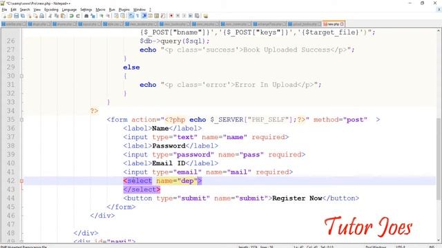 E-Library New User Registration In HTML CSS PHP MySQL Tamil Part-14 смотреть онлайн