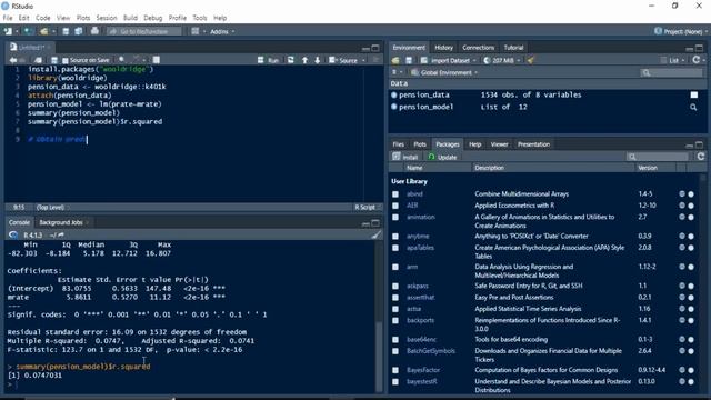 How to calculate R squared for regression analysis in Rstudio смотреть онлайн