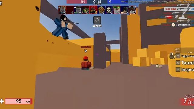 Playing ROBLOX Arsenal but on PC смотреть онлайн