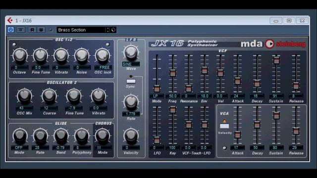 JX16 Polyphonic Synthesizer By Maxim Digital Audio / Steinberg