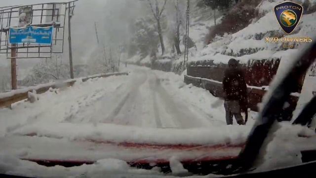 Proton X70 fwd driven in Heavy Snowfall смотреть онлайн