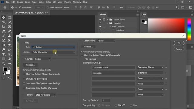 File Menu in Photoshop Part 5 | How to use Batch file and Create Droplet in Photoshop Class 32 смотреть онлайн