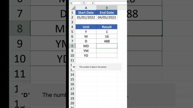 Find the difference between two dates in Excel with DATEDIF смотреть онлайн