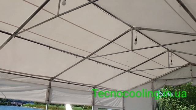 Вариант охлаждения туманом летнего павильона на яхт-клубе 