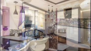 Дизайн кухни с гостинной и столовой 20 кв  м Три в одном !
