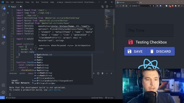 Material UI React Tutorial смотреть онлайн