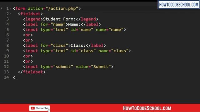 HTML fieldset Tag смотреть онлайн