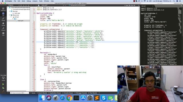 Tutorial Qt Creator - QML - Drag & Drop (GridView) смотреть онлайн
