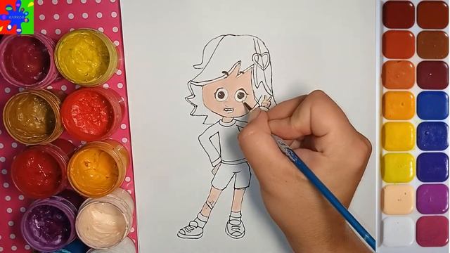 Чуч- Мяуч рисуем Марусю из нового мультика. Раскраска для детей смотреть онлайн