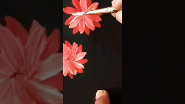 One stroke flower painting #youtubeshorts #trendingshorts #viral #art смотреть онлайн