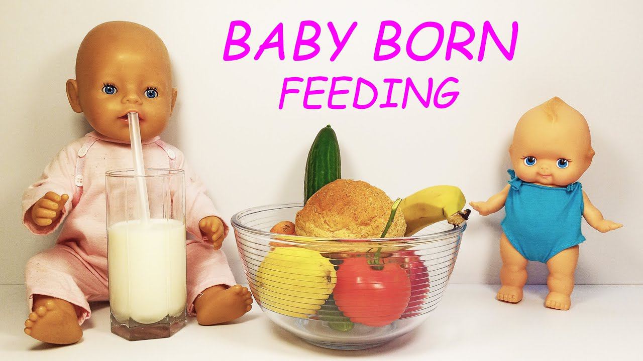 Baby Born feeding | Learn names of Fruits and Vegetables in English | zapf creation doll смотреть онлайн