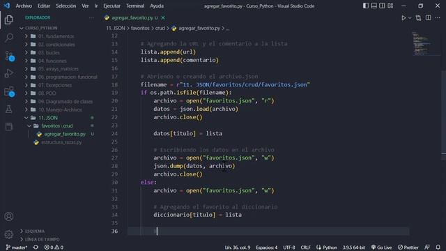 91. Curso Python || JSON || Agregar favorito смотреть онлайн