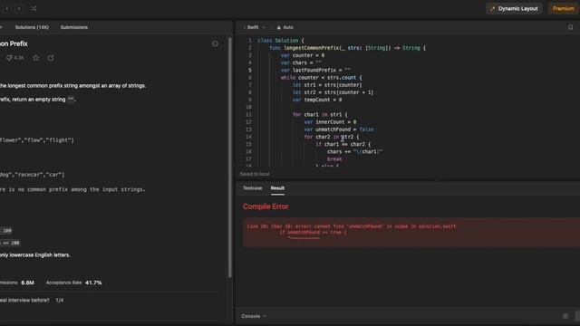 Longest Common Prefix #algorithm #leetcode #swift смотреть онлайн