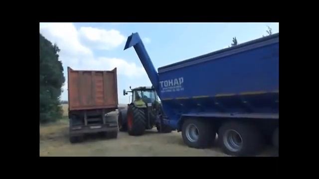 Обзор бункера - перегрузчика зерна Тонар ПТ1-0000040 | МИРавтотехники смотреть онлайн