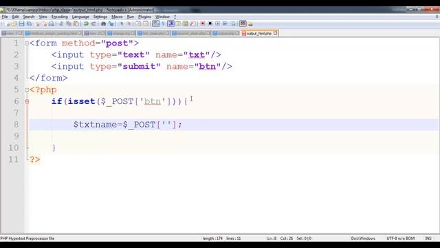 Getting Data from Users Input In PHP смотреть онлайн