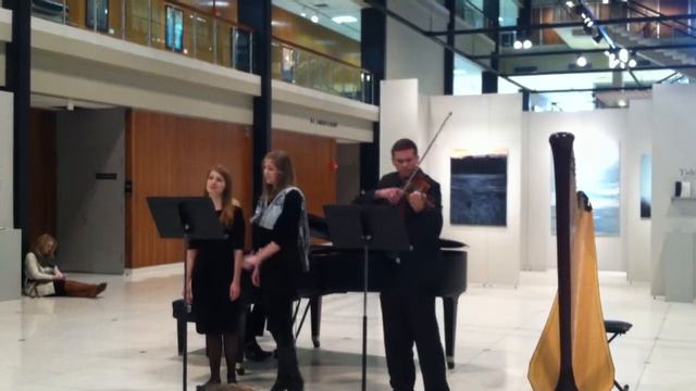 Allison and Sarah sing "Away in a Manger" by John Leavitt смотреть онлайн