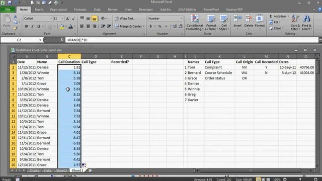 Generating Random Data to Set Up a Pivot Table Tutorial смотреть онлайн