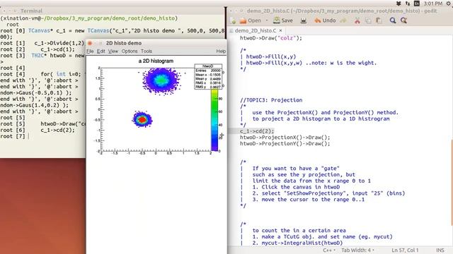 CERN ROOT tutorial for beginners - 14 Basic 2D histogram and projection смотреть онлайн