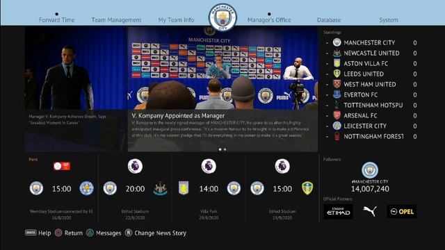 PES 2021 MASTER LEAGUE MOD MANCHESTER CITY MLMYTEAM [MYTEAM} MANAGER 2022/2023 (22/23) MANCITY смотреть онлайн