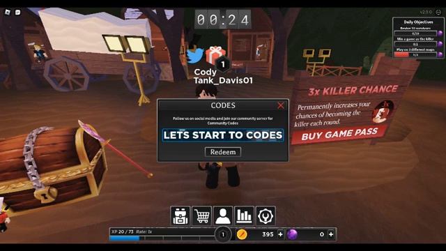 *NEW* UPDATE! GEMS* CODES! ? Survive the Killer! ROBLOX смотреть онлайн