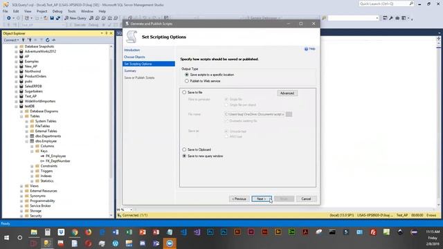 ch12 task3 generating scripts in ssms смотреть онлайн