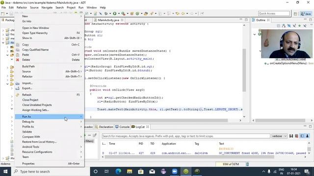 RadioGroup Control in Android смотреть онлайн