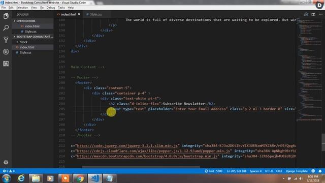 Footer Section Bootstrap Consultant Website - Part-3 смотреть онлайн