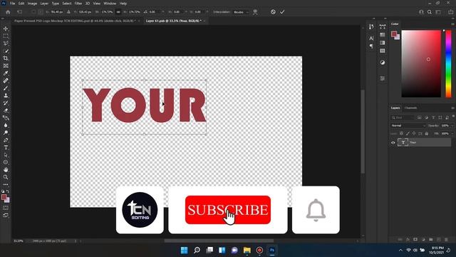 How to get a paper texture effect on logo in Photoshop CC | Create Pressed Style Logo | TCN editing смотреть онлайн