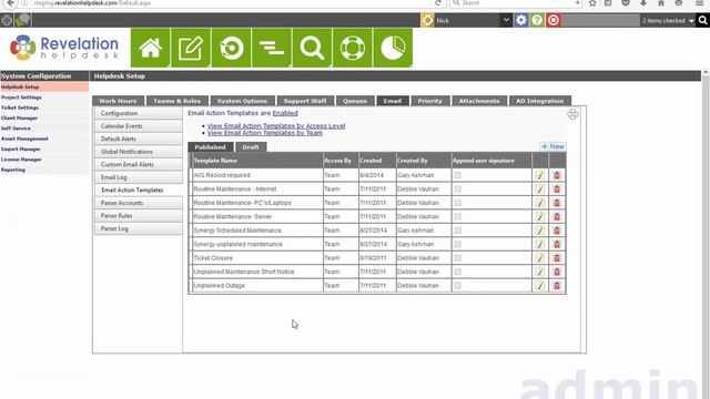 2016 / Helpdesk Setup / Email / Email Action Templates смотреть онлайн
