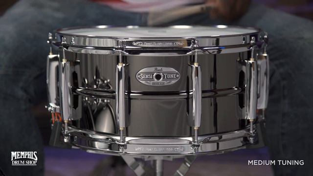 Pearl 14x6.5 Sensitone Heritage Black Nickel Over Brass Snare Drum (STH1465BR)