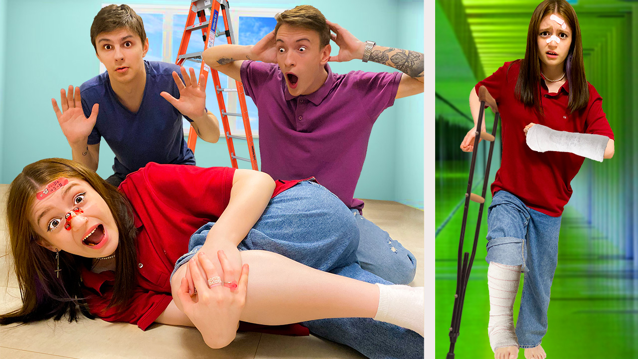 Тома УПАЛА с Лестницы! ПРАНК над Друзьями !! смотреть онлайн