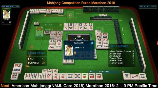 1 Hong Kong, Taiwanese, Riichi, MCR Mahjong смотреть онлайн