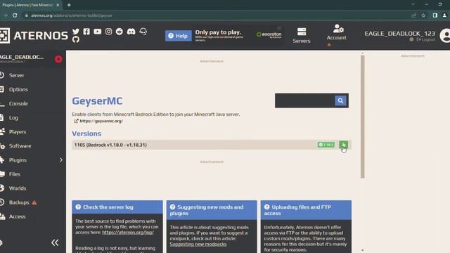 HOW TO MAKE A ATERNOS SERVER FOR BEDROCK AND JAVA!! смотреть онлайн