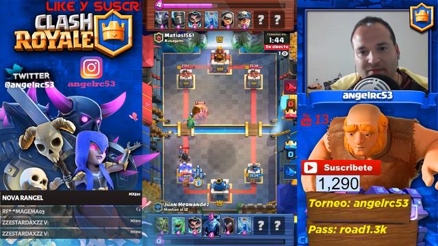 🔴 DIRECTO TORNEO SUSCRIPTORES | LIKE Y EMPEZAMOS | Clash Royale con angelrc53 смотреть онлайн