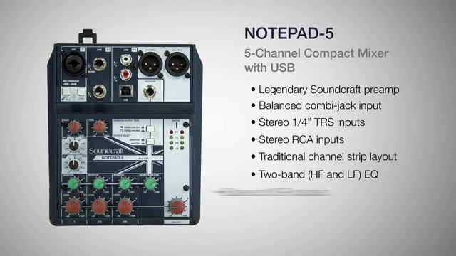 Soundcraft Notepad 5 смотреть онлайн
