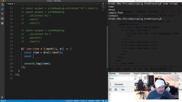 Intro To Web Scraping With Node.js & Cheerio смотреть онлайн