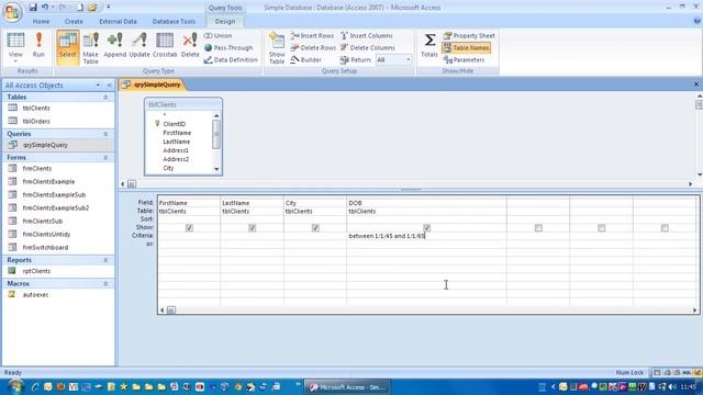 How to filter data between two dates in a Microsoft Access Query смотреть онлайн